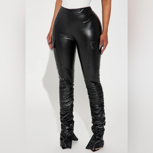 Lose Control Cargo Stacked Legging - Black - Picture 3 of 6